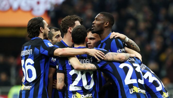 Esultanza Inter per il successo contro la Juventus (getty images)