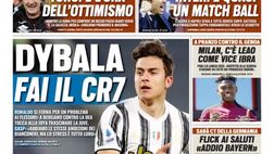 Prima Pagina, Tuttosport: “Dybala, fai il CR7. Toro, è l’ora dell’ottimismo. Inter, è quasi un match ball”