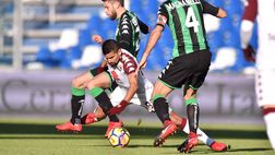 Sassuolo-Torino 1-1, il tabellino: ammoniti Rincon e Baselli