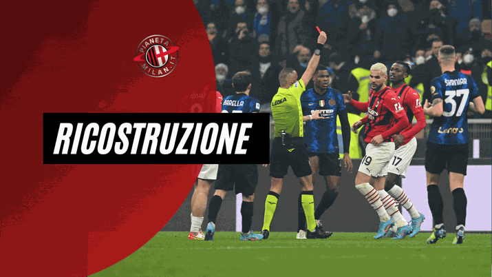Theo Hernandez, espulso durante Inter-Milan (getty images)