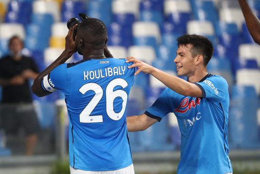 NAPLES, ITALY - SEPTEMBER 11: Kaludou Koulibaly of Napoli celebrates his team's winning goal during the Serie A match between SSC Napoli and Juventus at Stadio Diego Armando Maradona on September 11, 2021 in Naples, Italy. (Photo by Maurizio Lagana/Getty Images) NAPLES, ITALY - SEPTEMBER 11: Kaludou Koulibaly of Napoli celebrates his team's winning goal during the Serie A match between SSC Napoli and Juventus at Stadio Diego Armando Maradona on September 11, 2021 in Naples, Italy. (Photo by Maurizio Lagana/Getty Images)
