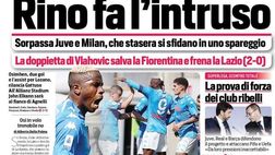Prima Pagina, Corriere dello Sport: “Corsa Champions, Rino fa l’intruso. Inter, tremila fuori e 5 dentro”
