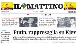 PRIMA PAGINA IL MATTINO OGGI: “Rossa e azzurra, l’Italia che piace”