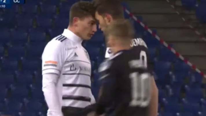 Esposito, espulsione nel finale col Grasshoper. L’attaccante reagisce a un avversario - immagine 1