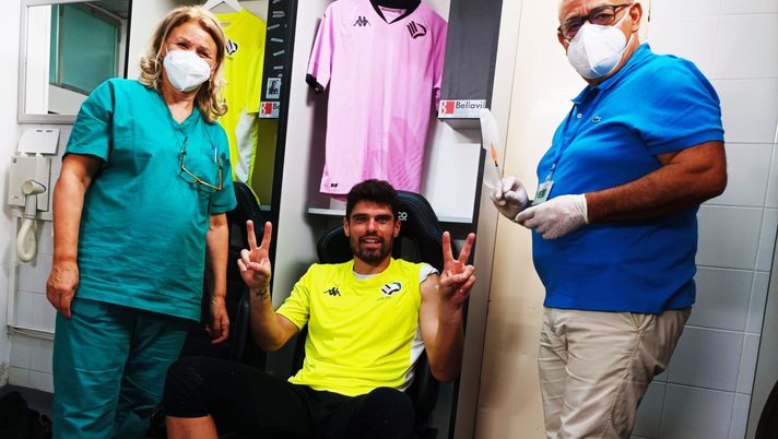 Palermo: completata la vaccinazione anti Covid-19 di calciatori e staff 