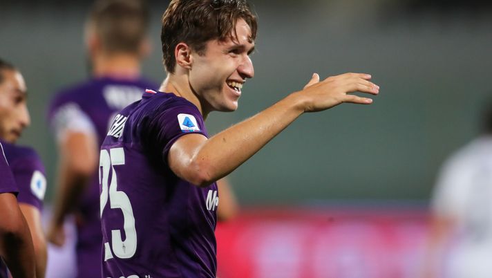 GERMOGLI PH: 29 LUGLIO 2020 FIRENZE STADIO ARTEMIO FRANCHI SERIE A FIORENTINA VS BOLOGNA NELLA FOTO ESULTANZA GOL CHIESA 
