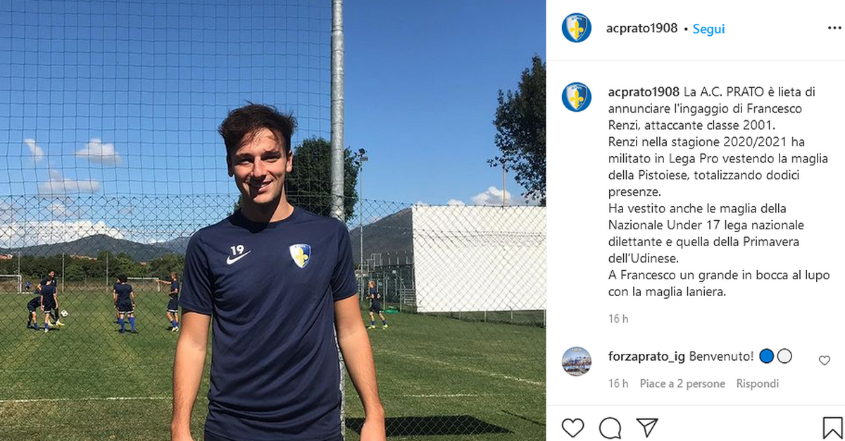 il figlio di renzi cambia squadra e scende di categoria ita sport press