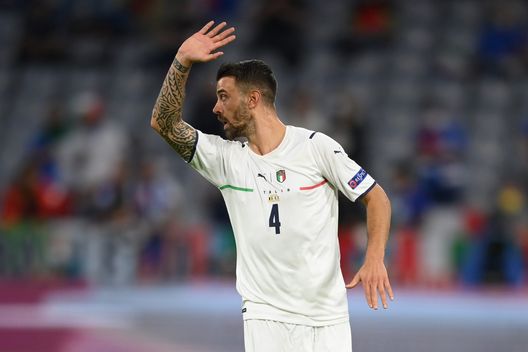 MUNICH, GERMANY - JULY 02: Leonardo Spinazzola of Italy reacts during the UEFA Euro 2020 Championship Quarter-final match between Belgium and Italy at Football Arena Munich on July 02, 2021 in Munich, Germany. (Photo by Matthias Hangst/Getty Images) MUNICH, GERMANY - JULY 02: Leonardo Spinazzola of Italy reacts during the UEFA Euro 2020 Championship Quarter-final match between Belgium and Italy at Football Arena Munich on July 02, 2021 in Munich, Germany. (Photo by Matthias Hangst/Getty Images)