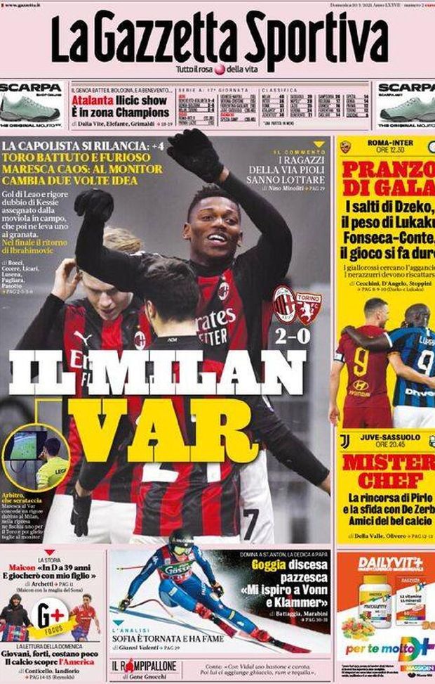 Milan sui media, le prime pagine dei giornali di oggi (10/01/2021) Milan Milan sui media, le prime pagine dei giornali di oggi (10/01/2021) Milan