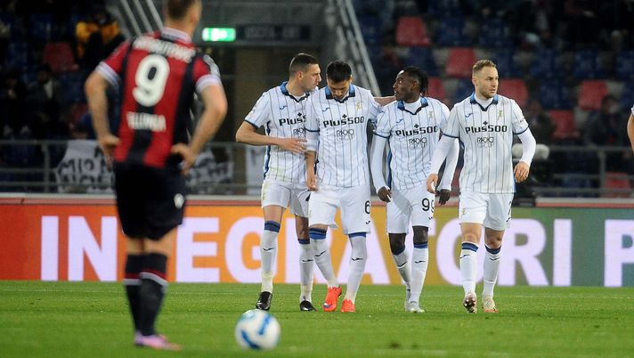 BOLOGNA, ITALY - MARCH 20: Moustapha cisse of Atalanta BC celebrates after scoring a goal during the Serie A match between Bologna FC and Atalanta BC at Stadio Renato Dall'Ara on March 20, 2022 in Bologna, Italy. (Photo by Mario Carlini / Iguana Press/Getty Images) Fuochi: “Aria di cambiamento per il Bologna. Bene la Virtus, Effe in ripresa”- immagine 1