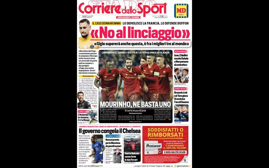 Prima Pagina, Corriere dello Sport: “No al linciaggio. Donnarumma demolito, Buffon…” Prima Pagina