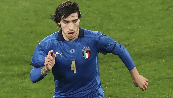 Sandro Tonali (centrocampista AC Milan) durante l'amichevole Italia-Estoni 4-0 | AC Milan News (Getty Images) 