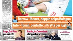 EDICOLA / CdS: Inter-Tonali, contatto. Si tratta per giugno. Milan su Politano