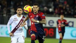 Cagliari-Torino 0-1: autogol di Carboni, granata avanti all’intervallo