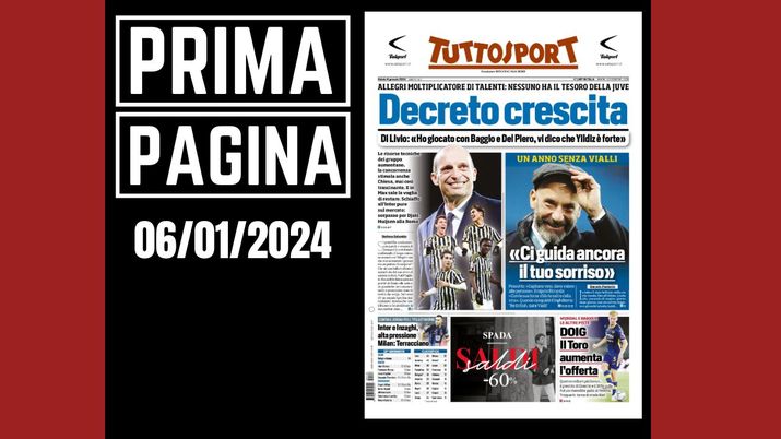 Prima pagina Tuttosport: 'Juventus decreto crescita'