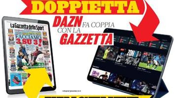 Guarda Lazio-Milan su DAZN: se sei abbonato la Gazzetta dello Sport è gratis! Guarda Lazio-Milan su DAZN: se sei abbonato la Gazzetta dello Sport è gratis! - immagine 1