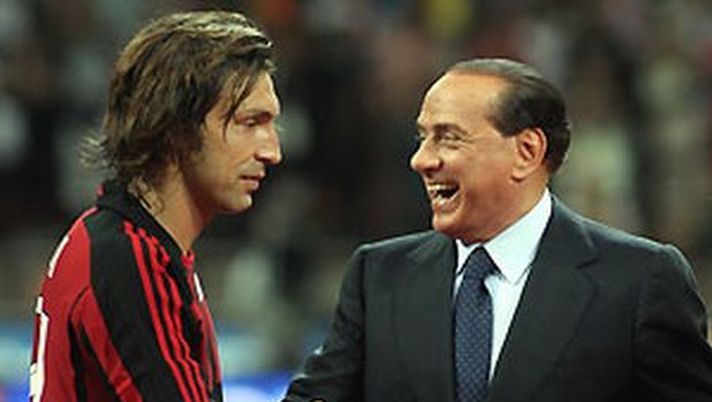Andrea Pirlo e Silvio Berlusconi