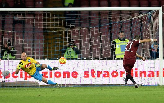 Quagliarella segna su rigore il pareggio per il Torino Quagliarella segna su rigore il pareggio per il Torino