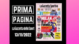 Prima pagina Gazzetta dello Sport: “Milan, formula rimonta”