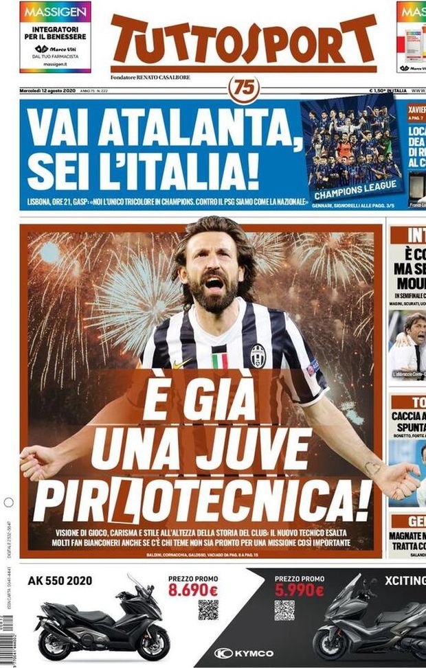 Tuttosport La Prima Pagina Di Oggi 12 Agosto 2020 Pianeta Milan