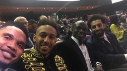 Giocatore africano dell’anno, vince Salah. Look esagerato per Aubameyang