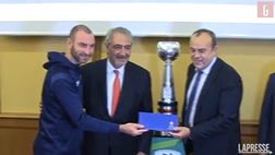 VIDEO Frosinone, squadra premiata alla Regione Lazio per la promozione in Serie A