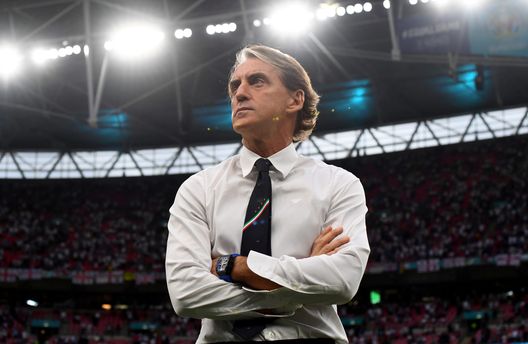 LONDON, ENGLAND - JULY 11: Roberto Mancini, Head Coach of Italy looks on prior to the UEFA Euro 2020 Championship Final between Italy and England at Wembley Stadium on July 11, 2021 in London, England. (Photo by Claudio Villa/Getty Images) LONDON, ENGLAND - JULY 11: Roberto Mancini, Head Coach of Italy looks on prior to the UEFA Euro 2020 Championship Final between Italy and England at Wembley Stadium on July 11, 2021 in London, England. (Photo by Claudio Villa/Getty Images)