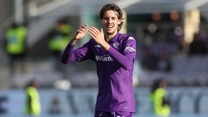 FLORENCE, ITALY - JANUARY 19: Andrea Colpani of ACF Fiorentina reacts during the Serie A match between Fiorentina and Torino at Stadio Artemio Franchi on January 19, 2025 in Florence, Italy. (Photo by Gabriele Maltinti/Getty Images) Colpani