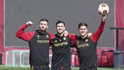 Roma, l’allenamento in vista del Brighton: out Kristensen – FOTO GALLERY