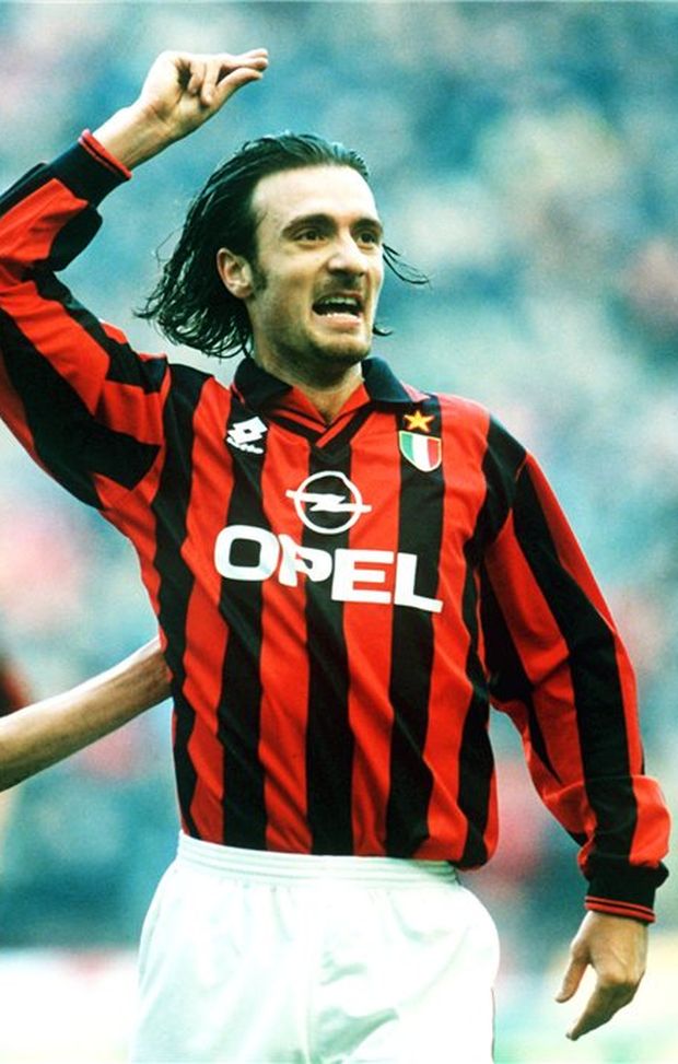  Christophe Dugarry, attaccante francese, al Milan nel 1996-97 