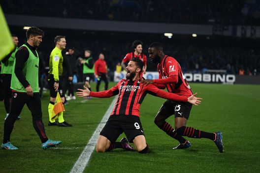 Olivier Giroud AC Milan Napoli-Milan 0-1 Serie A 2021-2022