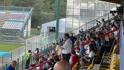 VIDEO Napoli-Girona, in tribuna del Patini presente anche Cannavacciuolo
