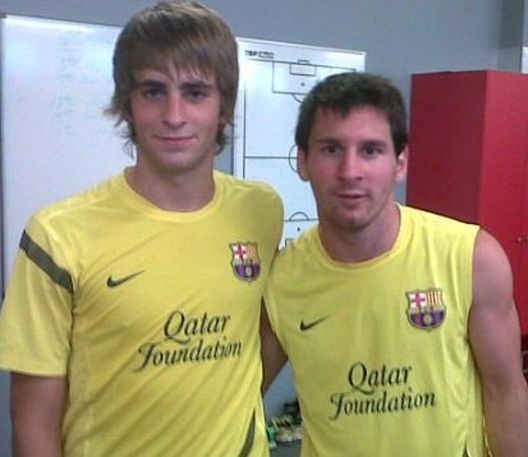 Miguel Maza (oggi al Foggia) e Leo Messi ai tempi del Barcellona Miguel Maza (oggi al Foggia) e Leo Messi ai tempi del Barcellona