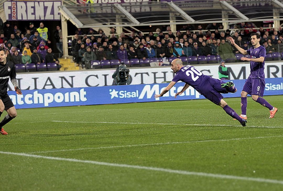  Ci pensa Borja Valero a pareggiare la sfida e rimettere i viola in corsa 