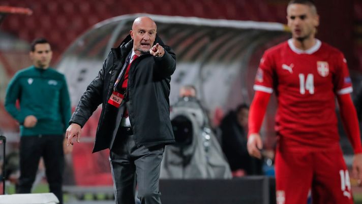 BELGRADE, SERBIA - OCTOBER 11: Head coach Marco Rossi (C) of Hungary reacts during the UEFA Nations League group stage match between Serbia and Hungary at Rajko Mitic Stadium on October 11, 2020 in Belgrade, Serbia. (Photo by Srdjan Stevanovic/Getty Images) BELGRADE, SERBIA - OCTOBER 11: Head coach Marco Rossi (C) of Hungary reacts during the UEFA Nations League group stage match between Serbia and Hungary at Rajko Mitic Stadium on October 11, 2020 in Belgrade, Serbia. (Photo by Srdjan Stevanovic/Getty Images)