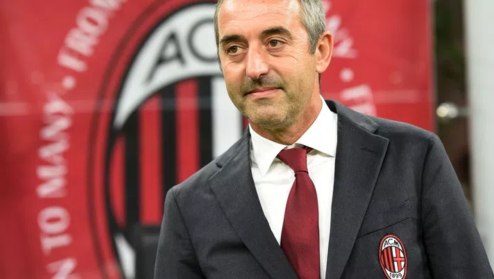 MILAN, ITALY - SEPTEMBER 21: Head coach Marco Giampaolo of Milan looks on during the Serie A match between AC Milan and FC Internazionale at Stadio Giuseppe Meazza on September 21, 2019 in Milan, Italy. (Photo by Tullio M. Puglia/Getty Images)