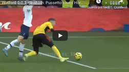Watford, l’incredibile salvataggio di Pussetto sulla linea (VIDEO)