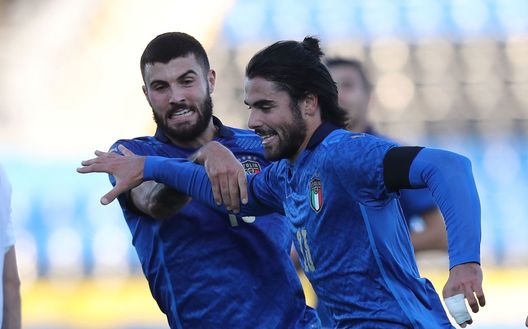PISA, ITALY - OCTOBER 13: Riccardo Sottil of Italy U21 celebrates after scoring a goal during the UEFA Euro Under 21 Qualifier match between Italy U21 and Ireland U21 at Arena Garibaldi on October 13, 2020 in Pisa, Italy. (Photo by Gabriele Maltinti/Getty Images) PISA, ITALY - OCTOBER 13: Riccardo Sottil of Italy U21 celebrates after scoring a goal during the UEFA Euro Under 21 Qualifier match between Italy U21 and Ireland U21 at Arena Garibaldi on October 13, 2020 in Pisa, Italy. (Photo by Gabriele Maltinti/Getty Images)