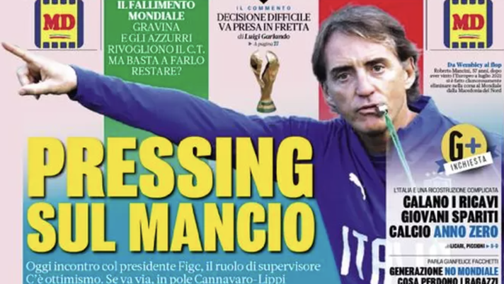 Prima Pagina, La Gazzetta dello Sport: “Pressing sul Mancio. Juventus, ancora Joya” prima pagina