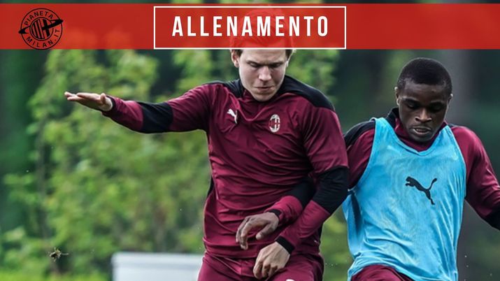 Un'immagine dell'allenamento del Milan del 5 maggio 2021 in vista di Juventus-Milan | AC Milan News (acmilan.com) 