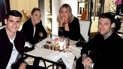 Blitz a Milano per Alice e Alvaro Morata: la coppia bianconera a cena con i Ferragnez
