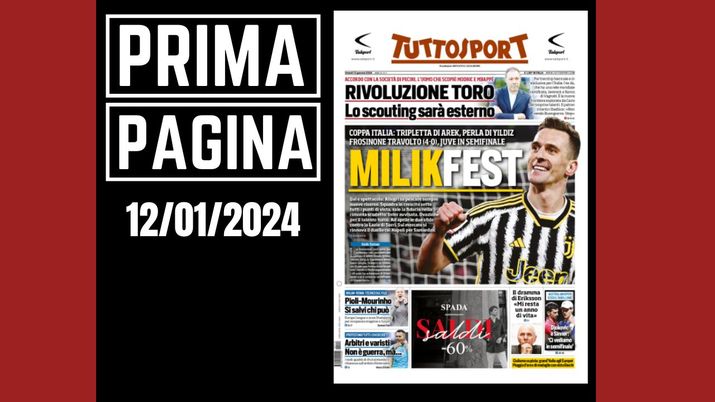 Prima pagina Tuttosport: 'MilikFest'