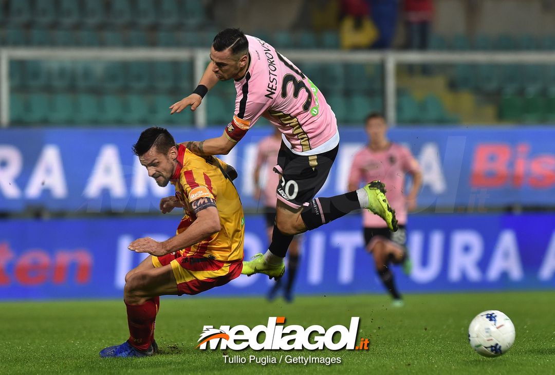  during the Serie B match between US Citta di Palermo and Benevento Calcio at Stadio Renzo Barbera on November 30, 2018 in Palermo, Italy. 