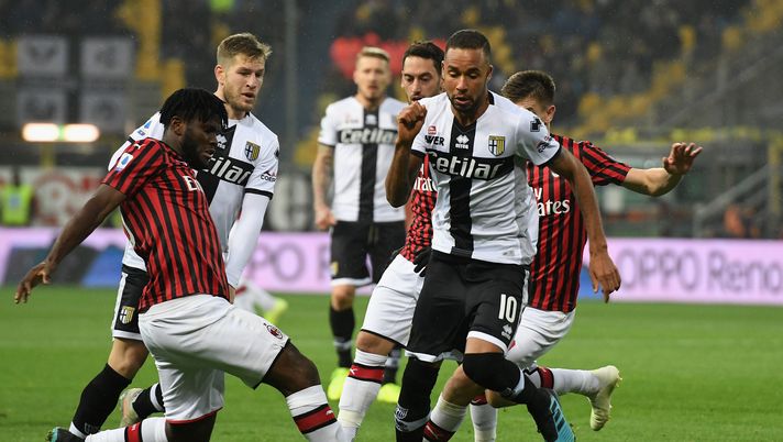 1° dicembre 2019, Parma-Milan: Franck Kessié contro Hernani (credits: GETTY Images) 1° dicembre 2019, Parma-Milan: Franck Kessié contro Hernani (credits: GETTY Images)