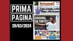 Prima pagina Tuttosport: “Caso Acerbi, lo sconcerto di Juan Jesus”