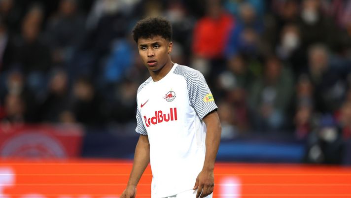 SALZBURG, AUSTRIA - FEBRUARY 16: Karim Adeyemi of FC Red Bull Salzburg looks on during the UEFA Champions League Round Of Sixteen Leg One match between FC Red Bull Salzburg and FC Bayern München at Football Arena Salzburg on February 16, 2022 in Salzburg, Austria. (Photo by Alexander Hassenstein/Getty Images) SALZBURG, AUSTRIA - FEBRUARY 16: Karim Adeyemi of FC Red Bull Salzburg looks on during the UEFA Champions League Round Of Sixteen Leg One match between FC Red Bull Salzburg and FC Bayern München at Football Arena Salzburg on February 16, 2022 in Salzburg, Austria. (Photo by Alexander Hassenstein/Getty Images)
