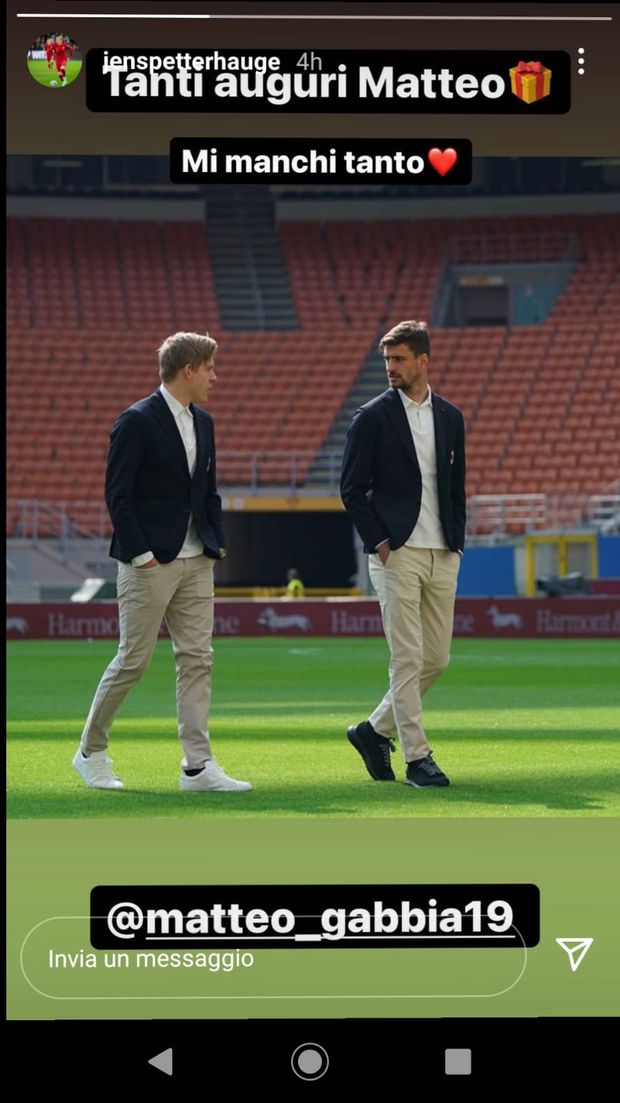 Compleanno Gabbia, Hauge: “Tanti auguri Matteo, mi manchi tanto”- immagine 2