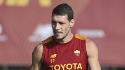 Spinazzola si allena a Trigoria. Con lui Belotti, Camara e Zaniolo