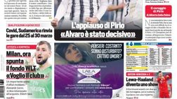 Prima Pagina, Corriere dello Sport: “Juve, fiamme negli occhi. Milan, spunta il fondo WLT”