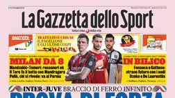 Prima Pagina, La Gazzetta dello Sport: “Prova di forza. Milan da 8. Fonseca e Gattuso in bilico”